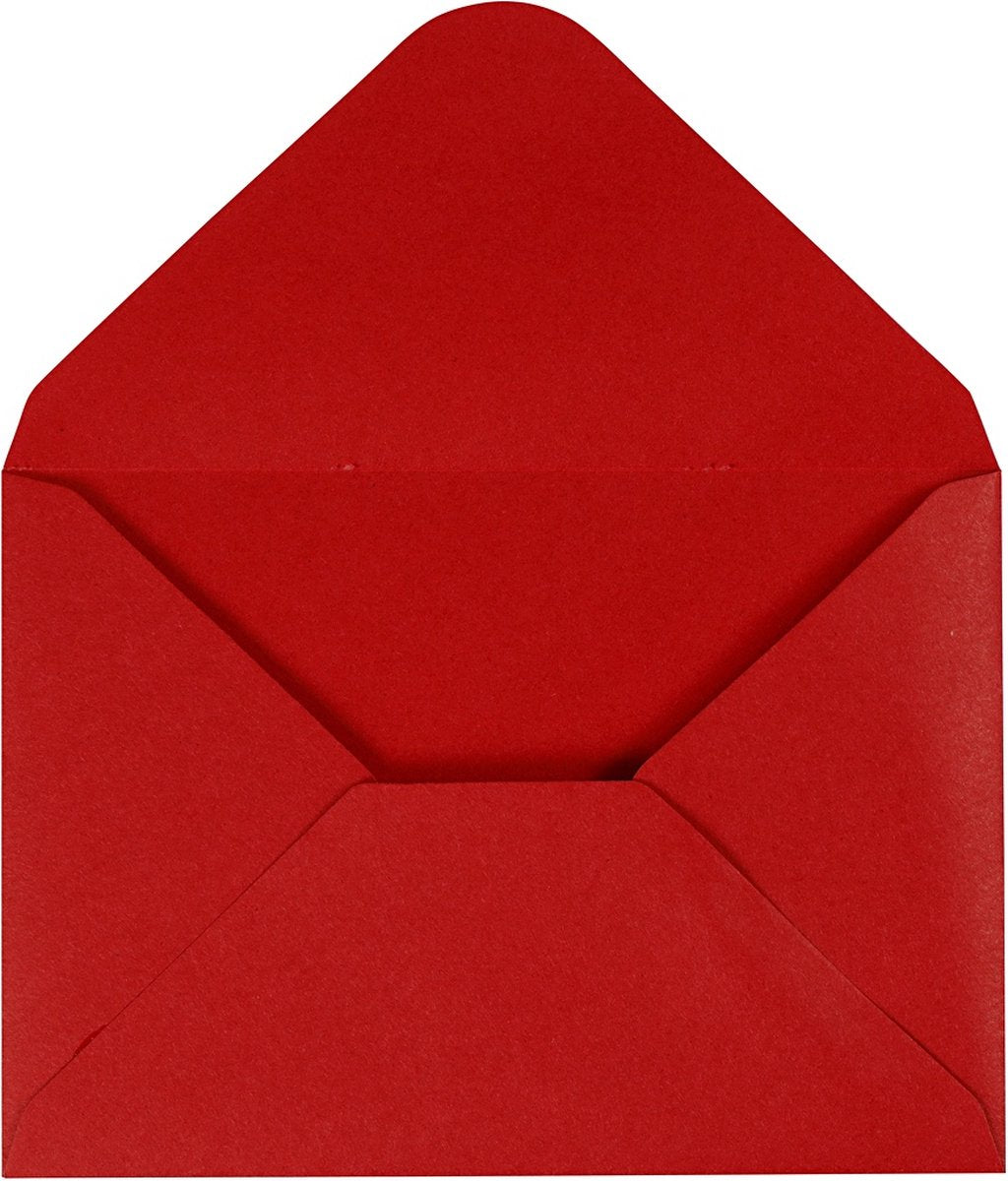 Happy moments enveloppen 11,5 x 16 cm 10 stuks 110 gr rood