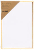 Creativ company gespannen canvas met lijst 280gr. 15,8x23,8cm - wit