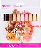 Ecoline brush pen set portret | 10 colours