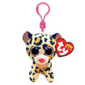 Ty beanie boo's clip livvie leopard, 7cm