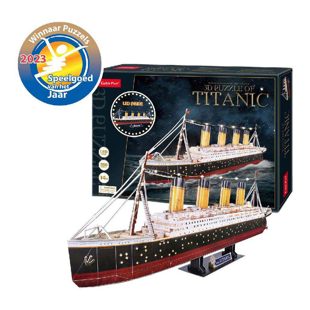 Cubic Fun - Cubic Fun 3d puzzel titanic met led verlichting - 266 stuks