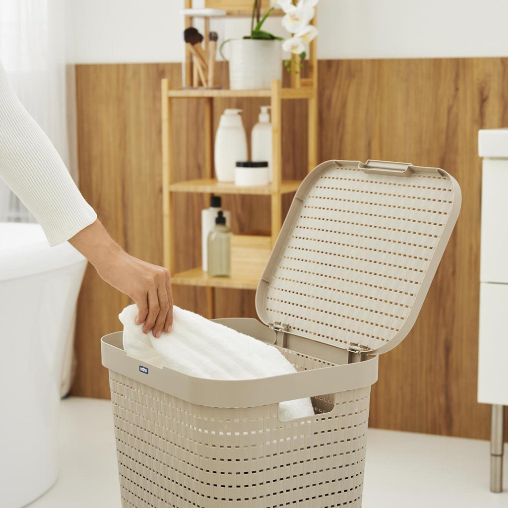 Rotho - Rotho wasbox country 55l cappuccino