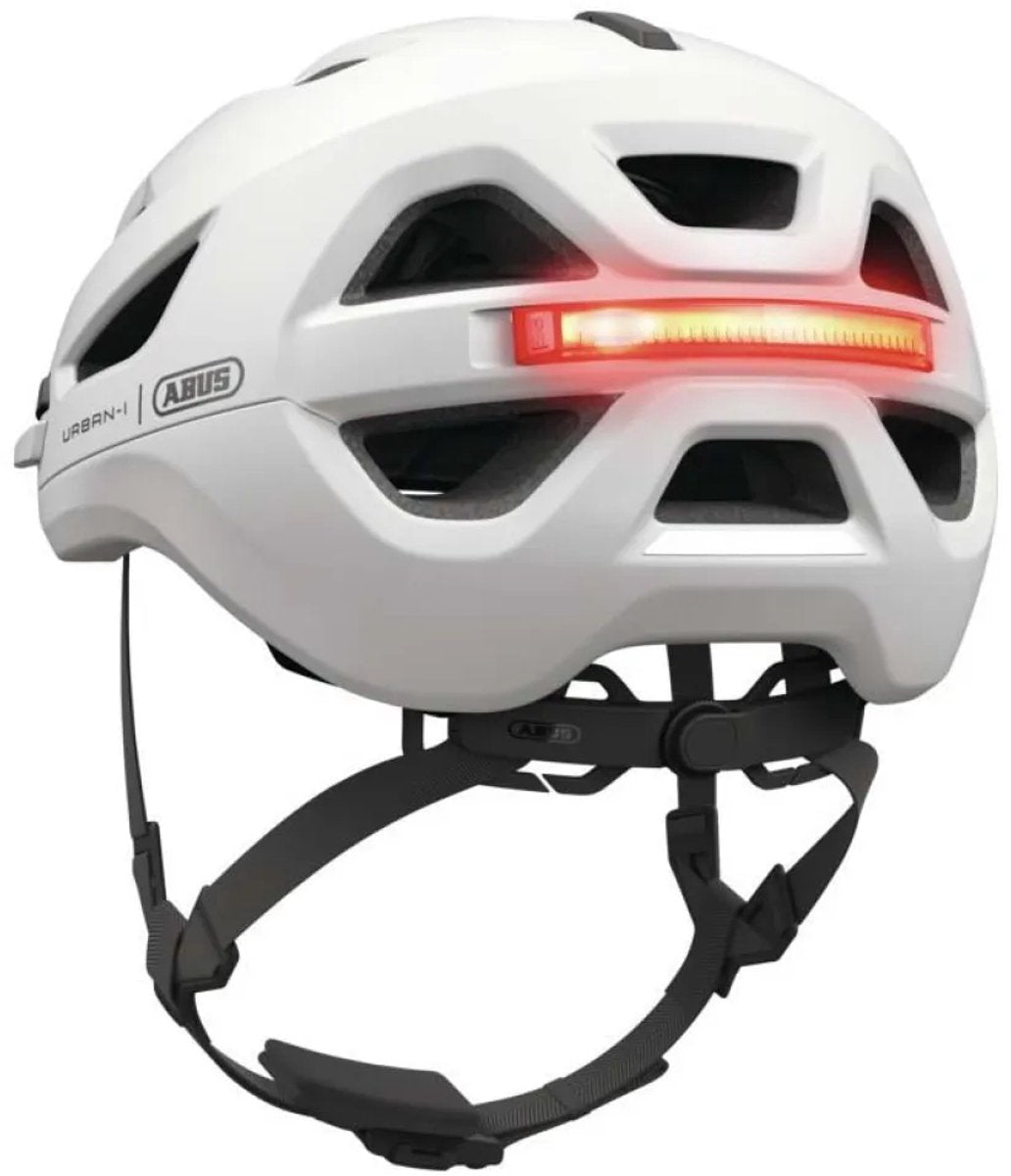 ABUS - ABUS Fietshelm urban-i 4.0 ace polar white l - 57-61 cm - wit - geschikt voor gebruik op elektrische fietsen - stadsfietsen - 300 g