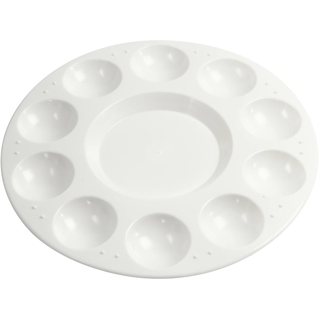 Creativ Company - Creativ Company Https://www.cchobby.nl/palet-rond-palet-met-11-vakken-d-17-cm-wit-1-stuk