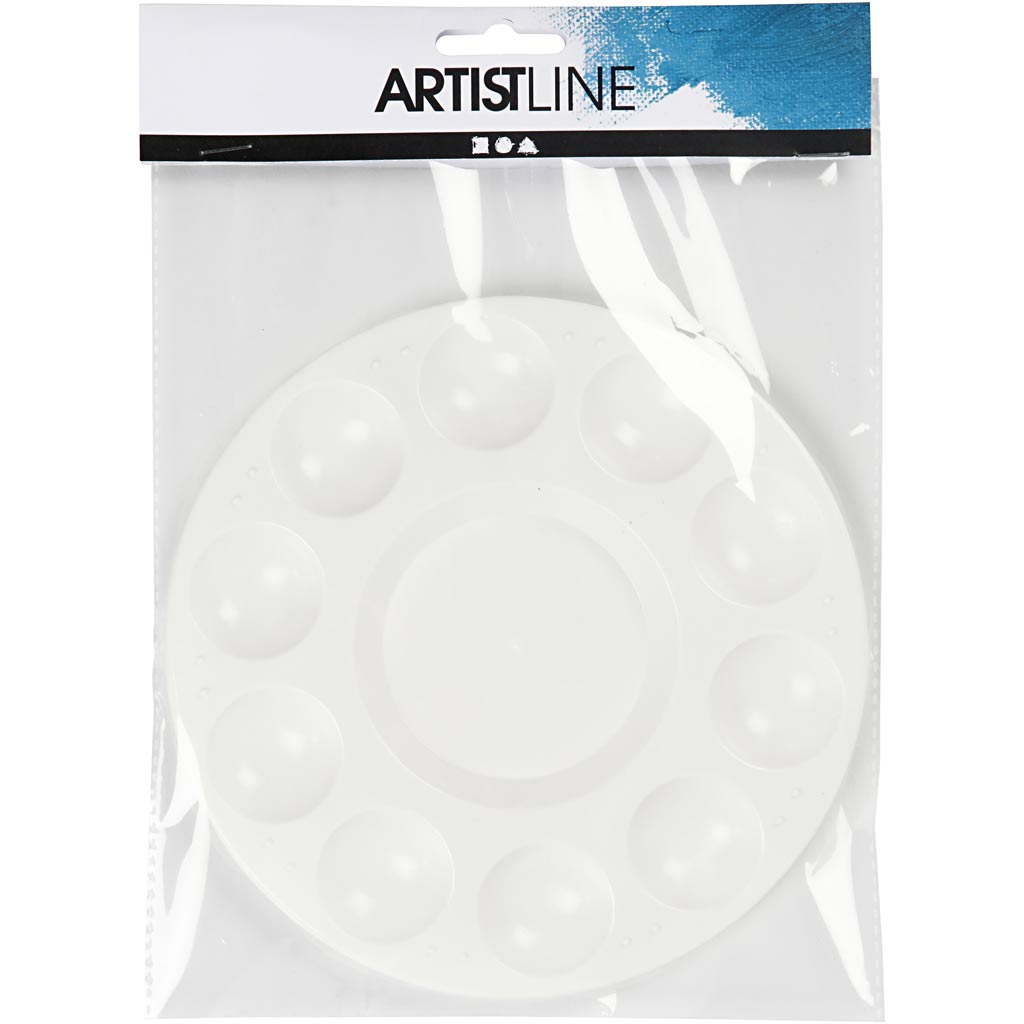 Creativ Company - Creativ Company Https://www.cchobby.nl/palet-rond-palet-met-11-vakken-d-17-cm-wit-1-stuk
