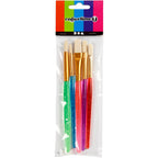 Creativ Company - Creativ Company Https://www.cchobby.nl/kwasten-voor-kinderen-afm-8-12-18-l-14-16-cm-b-5-10-mm-plat-rond-diverse-kleuren-5-stuk-1-doos
