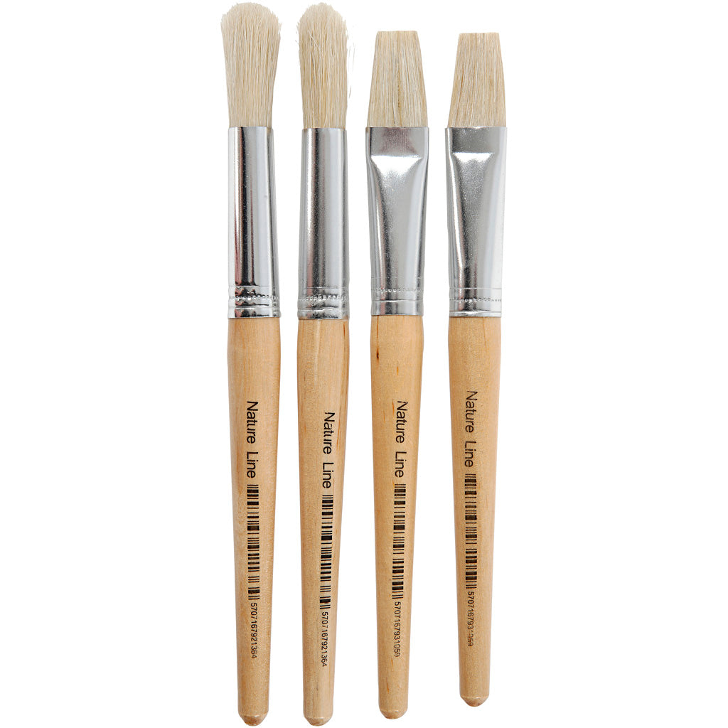 Creativ Company - Creativ Company Https://www.cchobby.nl/kwasten-voor-kinderen-afm-15-l-18-5-19-5-cm-b-11-17-mm-plat-rond-4-stuk-1-doos