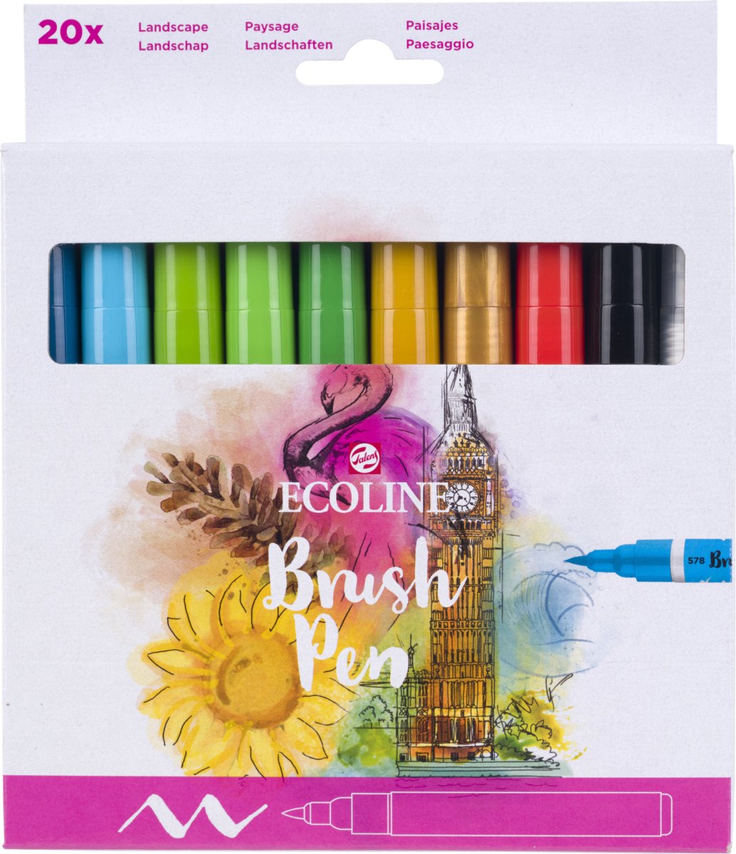 Ecoline - Ecoline brush pen set landschappen | 20 colours