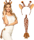 Boland - set giraffe - volwassenen - vrouwen - giraffe - dieren -safari one size