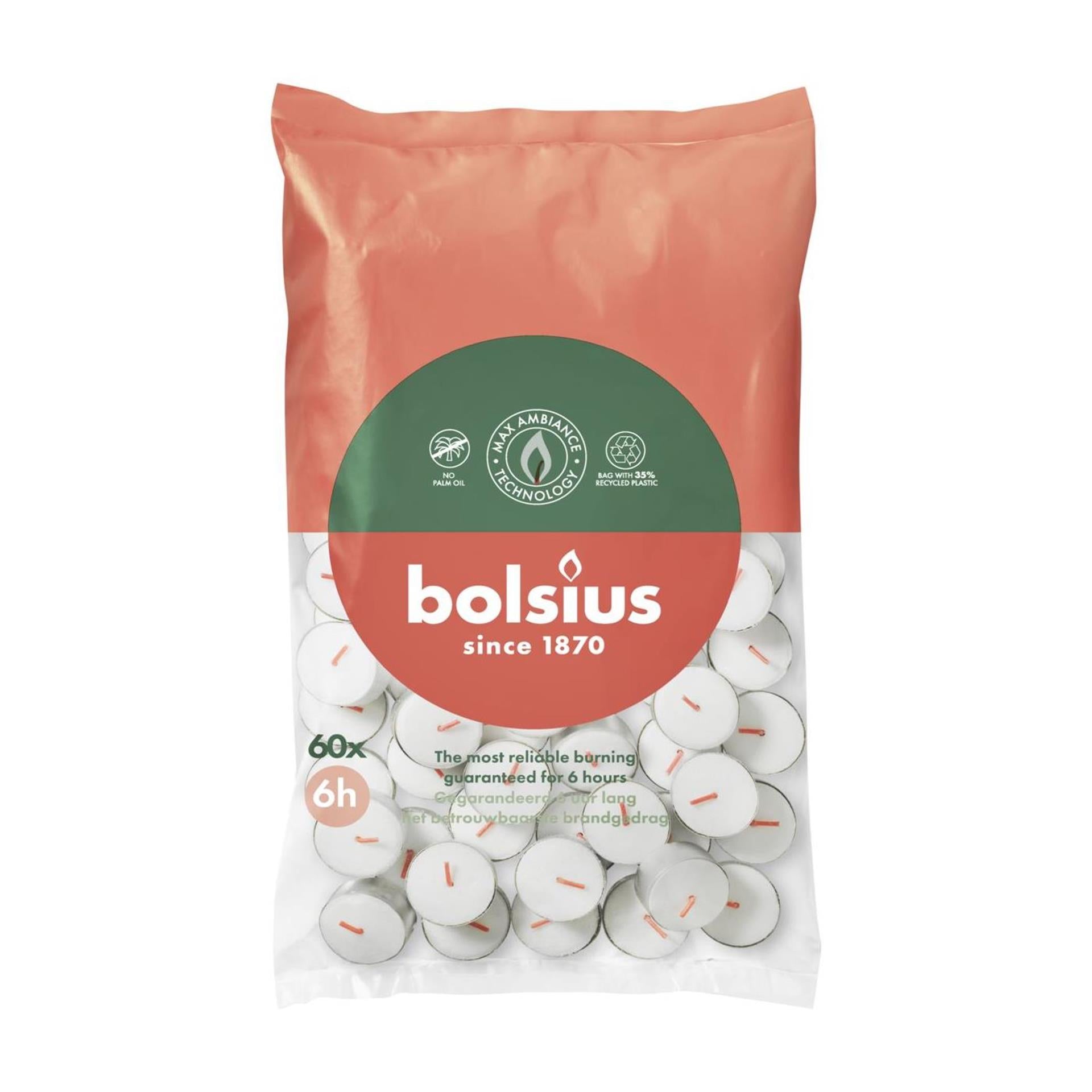 Bolsius theelichten branduur 6 60 stuks