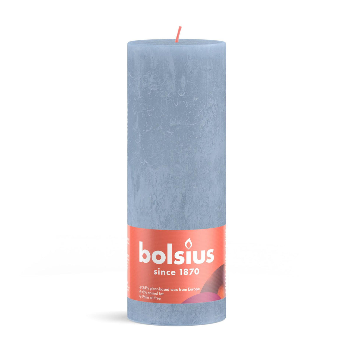 Bolsius - Bolsius stompkaars rustiek sky blue - 19 cm / ø 7 cm