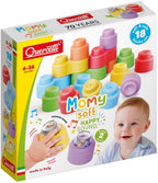 Quercetti - bouwblokken baby speelgoed met geluid - 18 stuks.