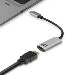 ACT - ACT Usb-c naar hdmi adapter ac7010 grijs zwart