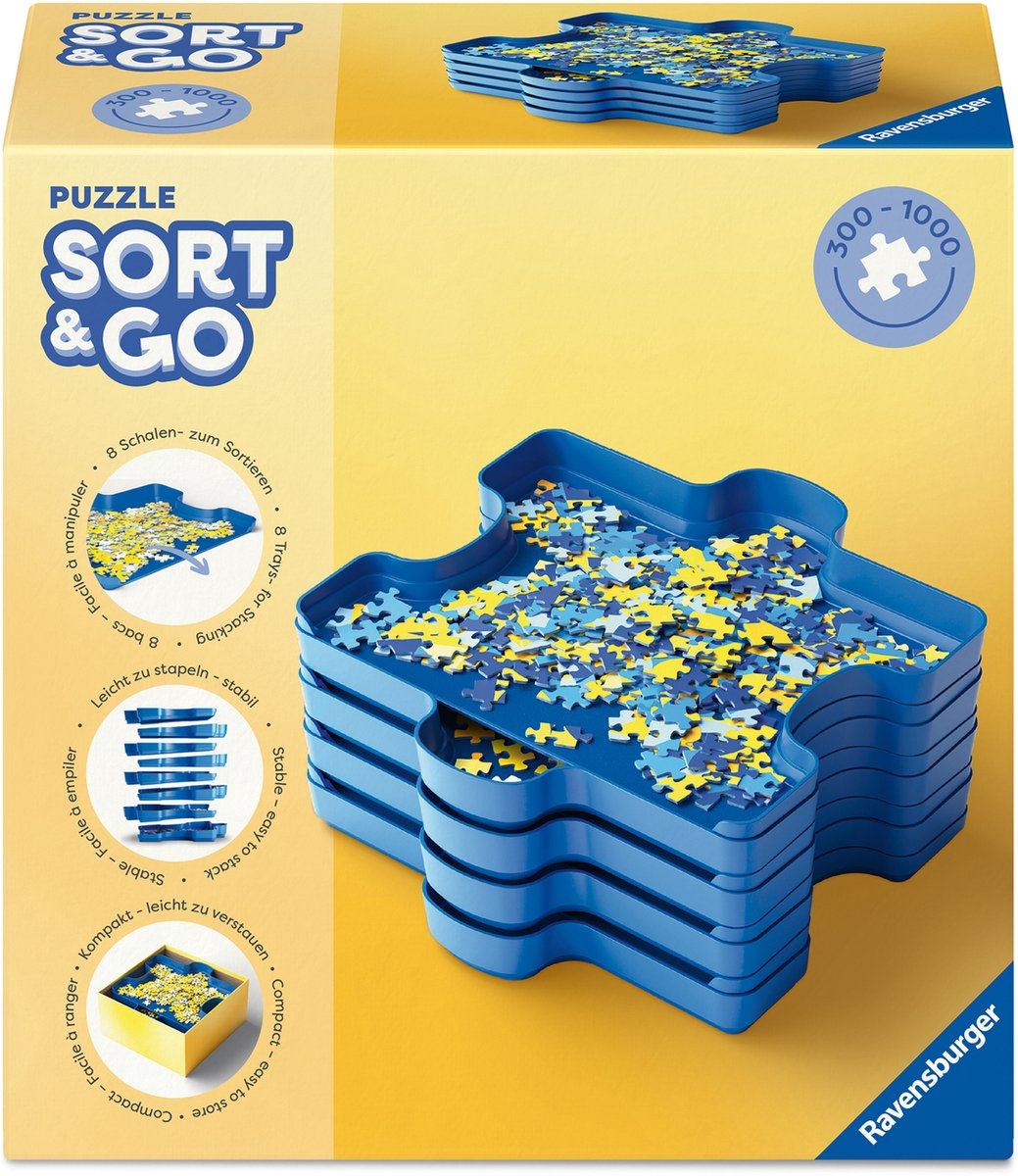 Ravensburger puzzle sort and go - puzzelsorteerder - 8st.