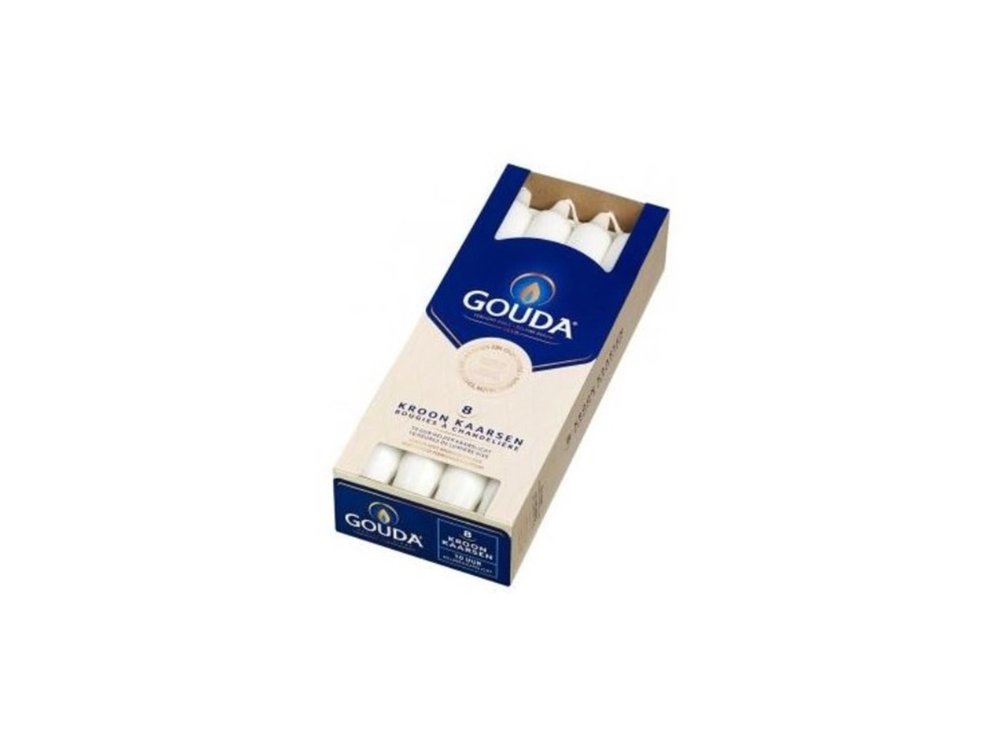 Gouda - Gouda Kroonkaars wit 240/24 doos a 8 stuks