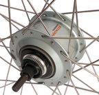 Shimano achterwiel 28 inch nexus 7 naaf (zilver) - zac19 velg (zilver) met rvs spaken - voor schijfrem