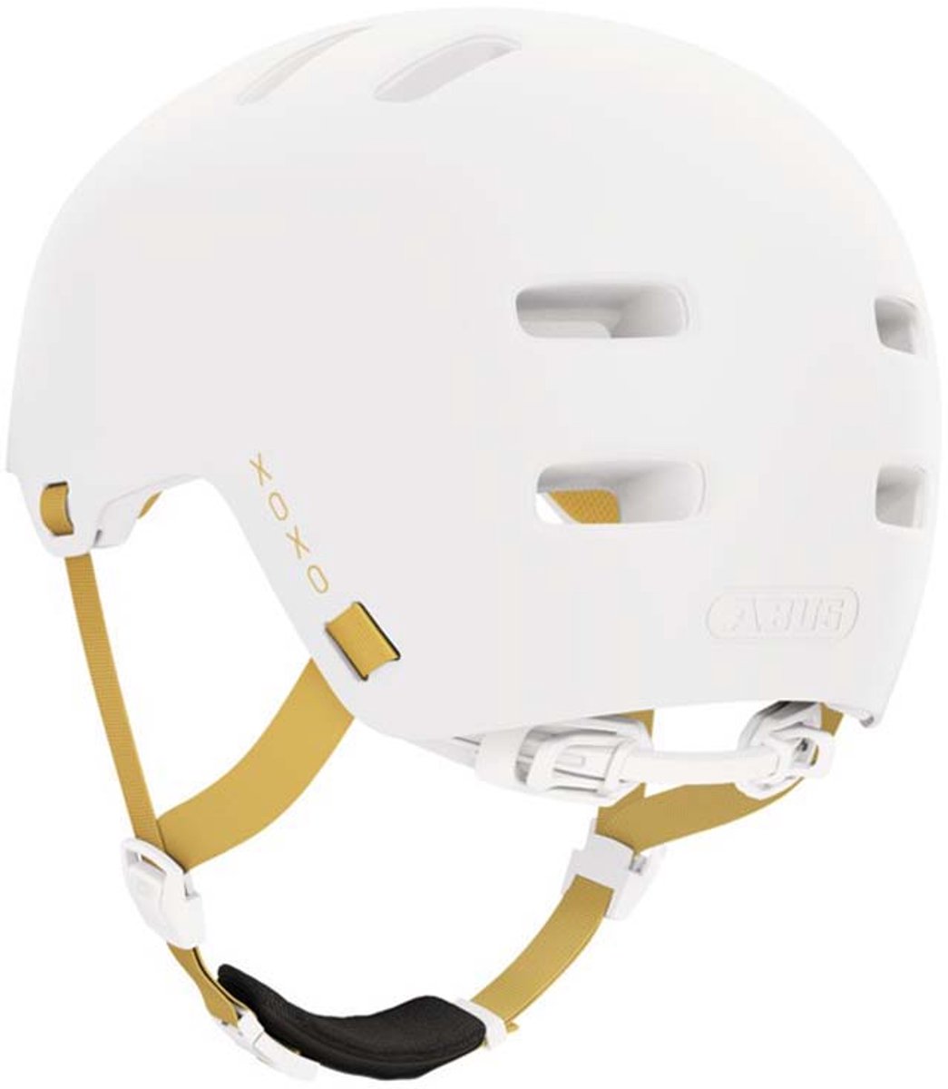 ABUS - ABUS Fietshelm xoxo polar white m - 54-58 cm - wit - geschikt voor gebruik op elektrische fietsen - stadsfietsen - 400 g
