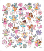 Creativ Company - Creativ Company Stickers feëen - zelfklevende stickers - transparante plastic folie - met zilverfolie & glitterlak details - geschikt voor kaarten & knutselen - 15x165 cm - 1 set