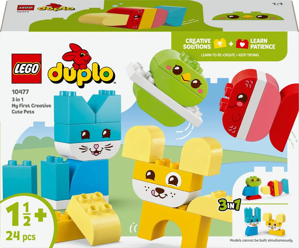Lego duplo mijn eerste 3-in-1 creatieve huisdieren speelgoed voor kinderen met dieren figuren 10477