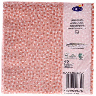 Duni servetten playful dots mellow rose 33x33 cm | 4 stuks