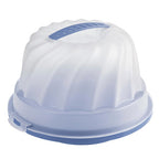 Rotho fresh cakedoos tulband - bpa vrij - met afsluitbare clips - handig mee te nemen door handgreep - horizon blauw