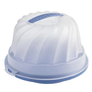 Rotho fresh cakedoos tulband - bpa vrij - met afsluitbare clips - handig mee te nemen door handgreep - horizon blauw