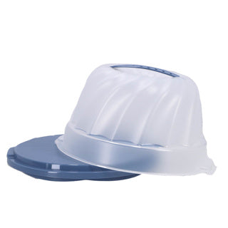 Rotho fresh cakedoos tulband - bpa vrij - met afsluitbare clips - handig mee te nemen door handgreep - horizon blauw
