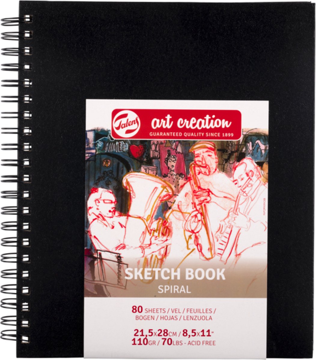 Talens Art Creation - Talens Art Creation schetsboek spiraal 21.5x28cm 110g 80v