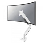 Neomounts nm-d775whiteplus curved screen desk mount, 49 , 18 kg, 100mm, clamp bolt, white