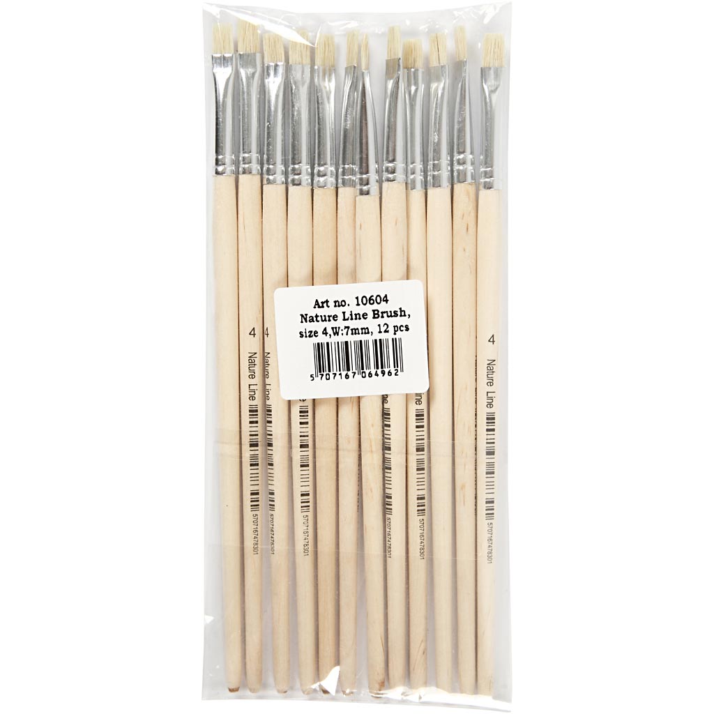 Creativ Company - Creativ Company Https://www.cchobby.nl/nature-line-kwasten-afm-4-l-18-5-cm-b-7-mm-korte-steel-12-stuk-1-doos