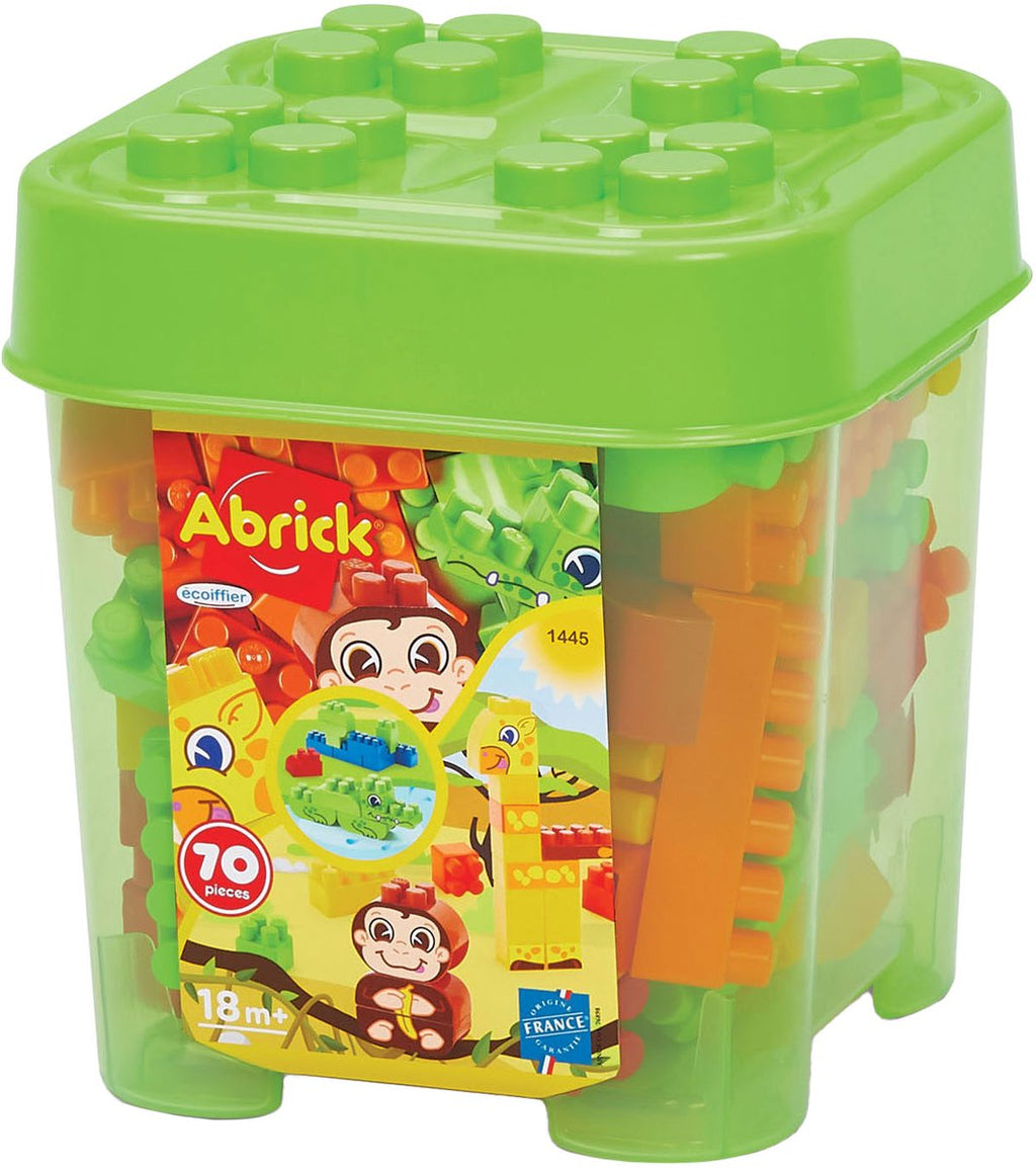 Ecoffier - Ecoffier abrick bouwblokken jungle in opbergbox - 70dlg.