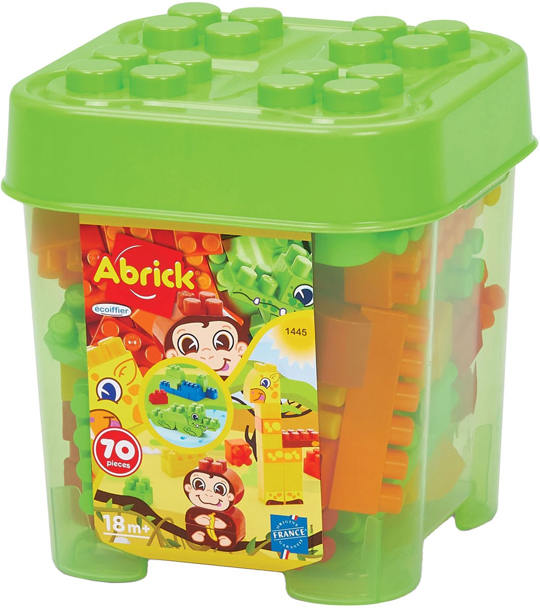 Ecoffier - Ecoffier abrick bouwblokken jungle in opbergbox - 70dlg.