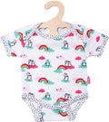 Heless - Heless poppenromper penguin dots 35-45 cm katoen wit