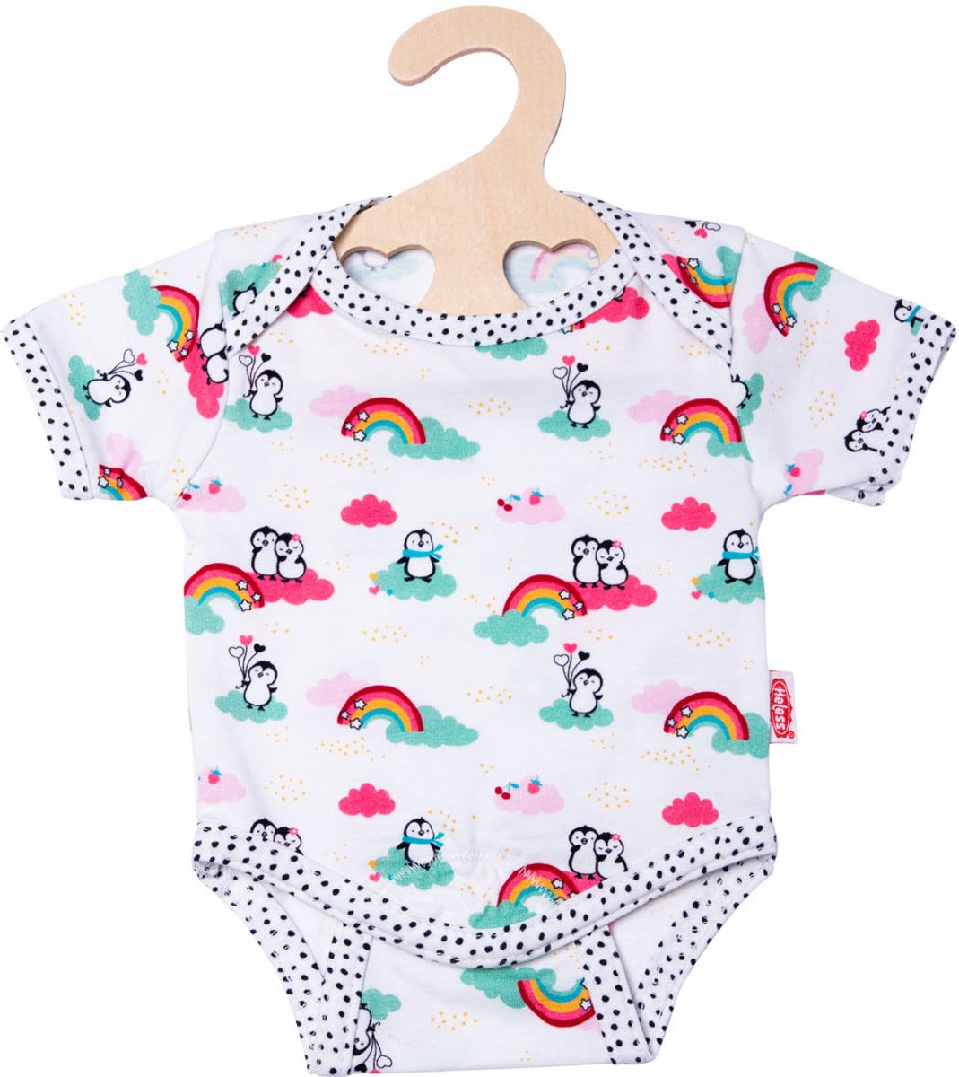 Heless - Heless poppenromper penguin dots 35-45 cm katoen wit