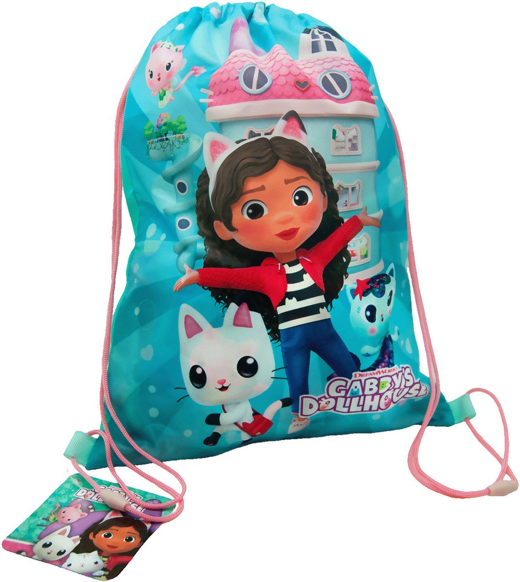 Gabby's Poppenhuis - Gabby's Poppenhuis gymtas kindertas multi kleuren 42x32 cm.