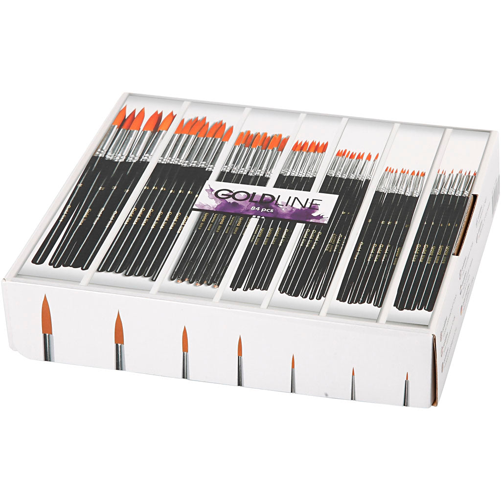Creativ Company - Creativ Company Https://www.cchobby.nl/gold-line-penselen-afm-1-2-4-8-12-18-22-l-17-21-cm-b-1-7-mm-rond-7x12-stuk-1-doos