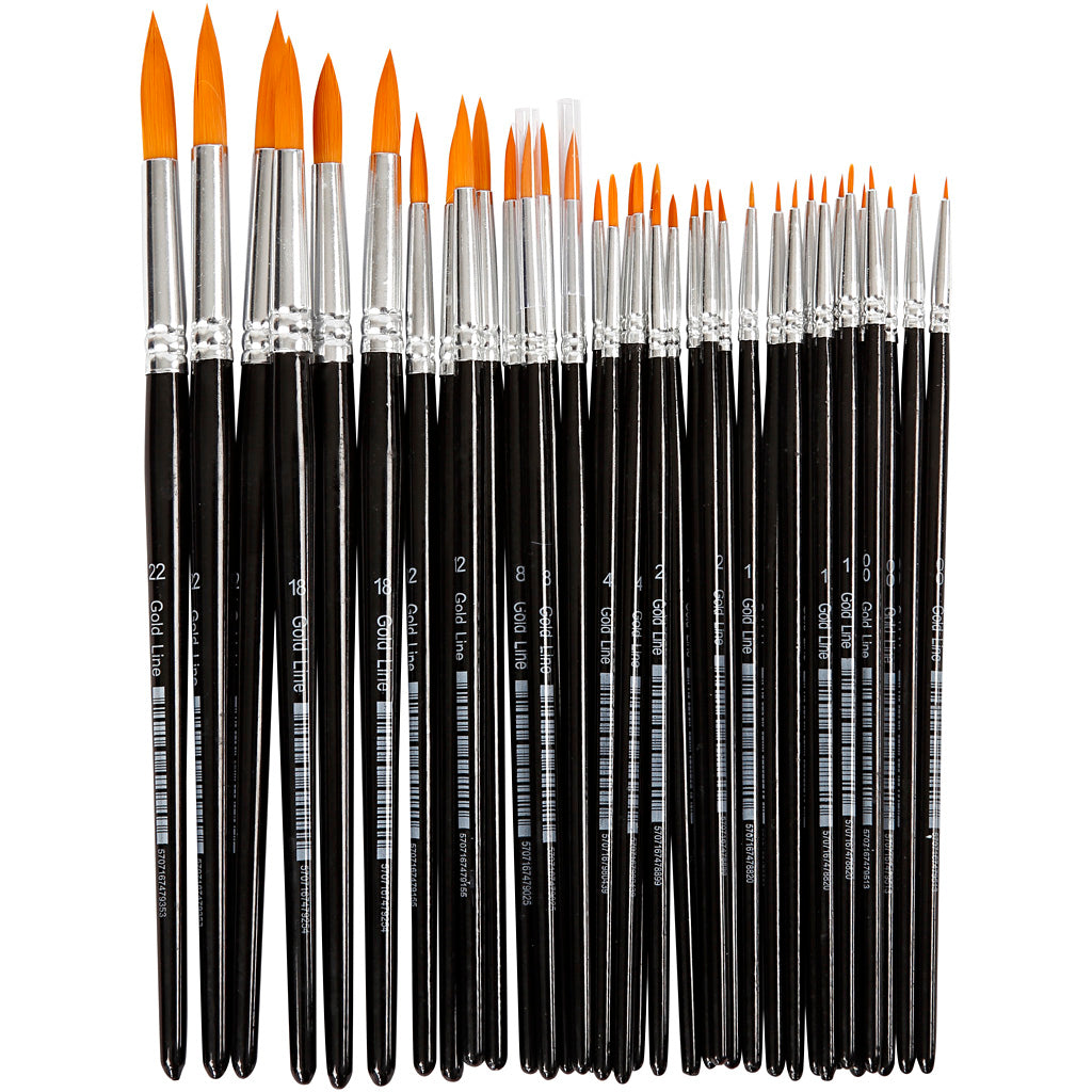 Creativ Company - Creativ Company Https://www.cchobby.nl/gold-line-penselen-afm-0-1-2-4-8-12-18-22-l-17-21-5-cm-b-1-7-mm-rond-36-stuk-1-doos