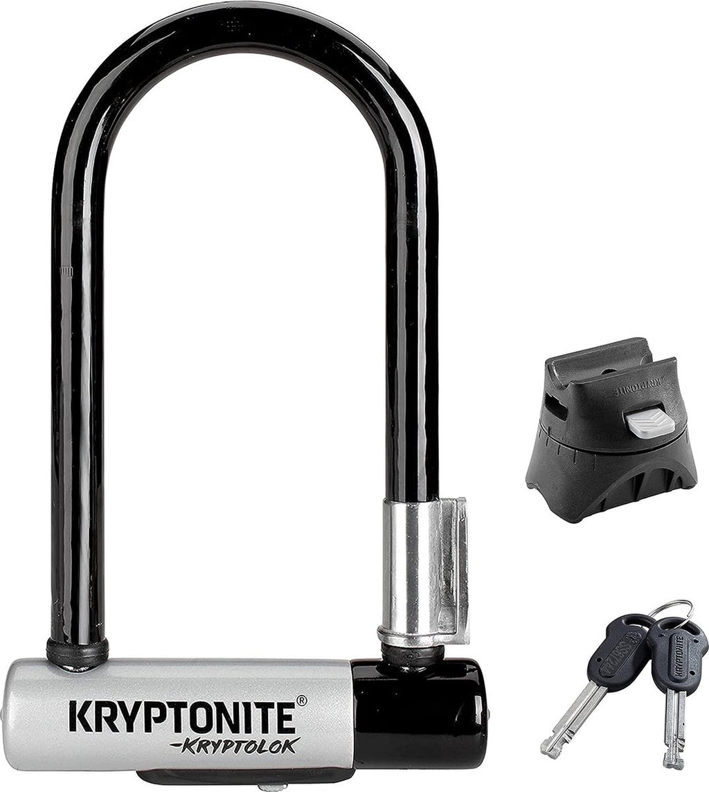 Kryptonite - Kryptonite kryptolok mini-7 beugelslot fiets – art-2 slot – beugelslot elektrische fiets – 178x82 cm– staal – zwart