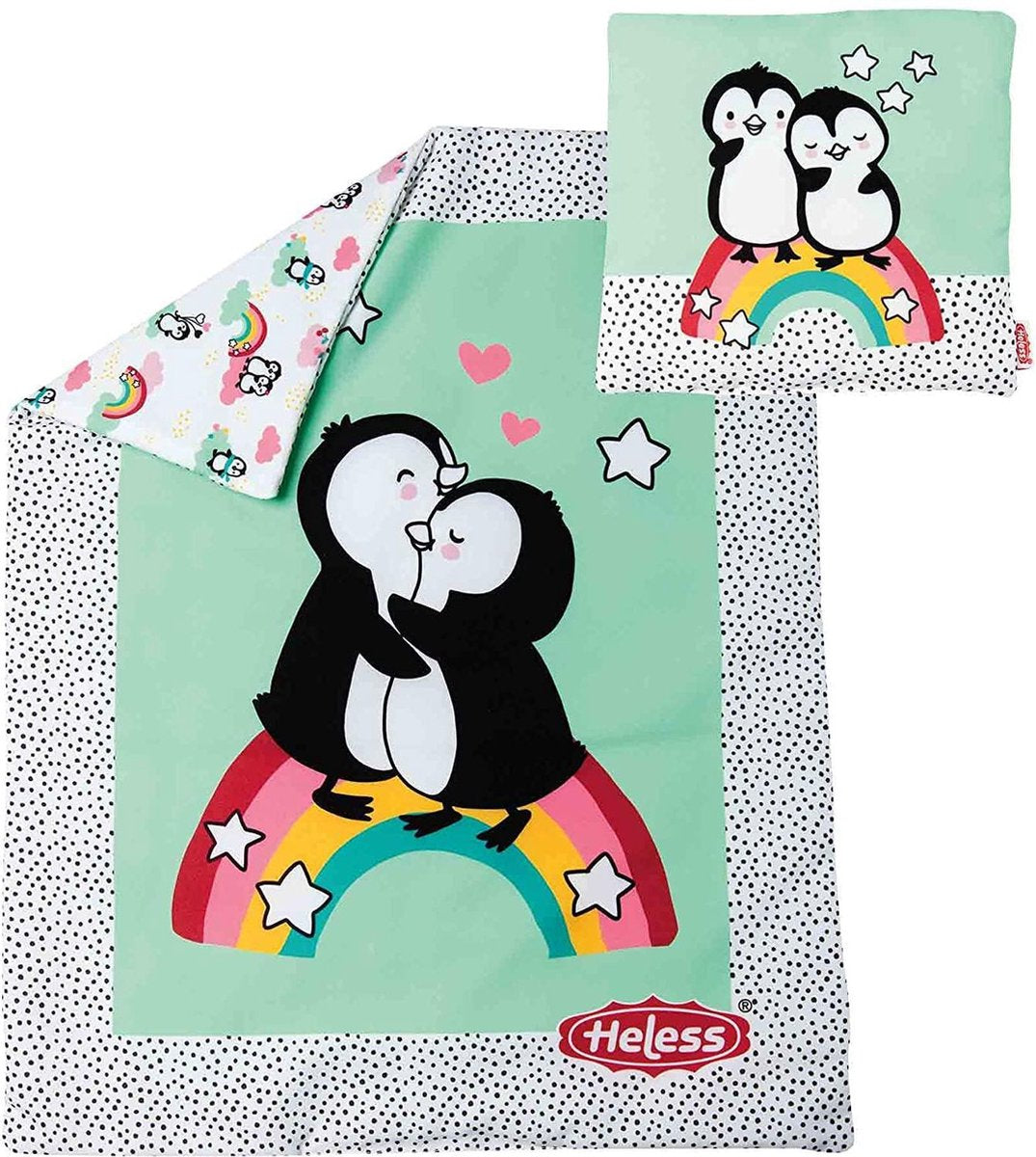 Heless - Heless Poppendeken pinguin met kussen