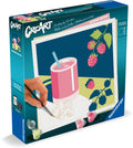 Ravensburger - schilderen op nummer framboos creatief schilderpakket 20x20 cm.