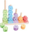 Bigjigs toys bigjigs houten stapelspel bloemen, 16dlg.
