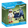 Playmobil - 1969 vespa 150 sprint veloce blauw - 71623