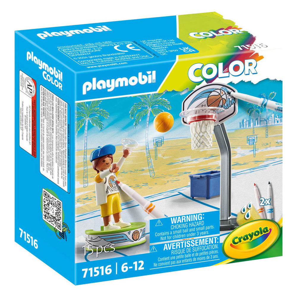 Playmobil color skater met basketbal - 71516