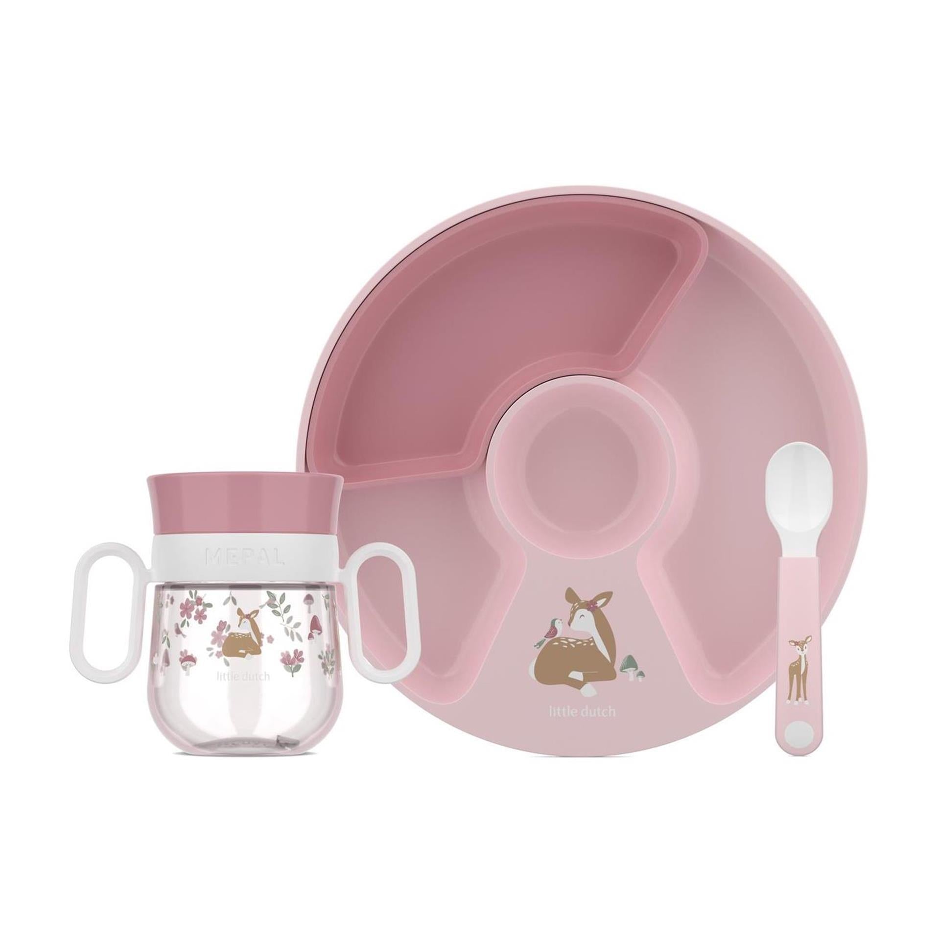 Mepal - little dutch fairy garden babyservies 3-delig roze