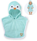 Corolle badcape babypop pinguin 36cm - poppenaccessoire blauw. m