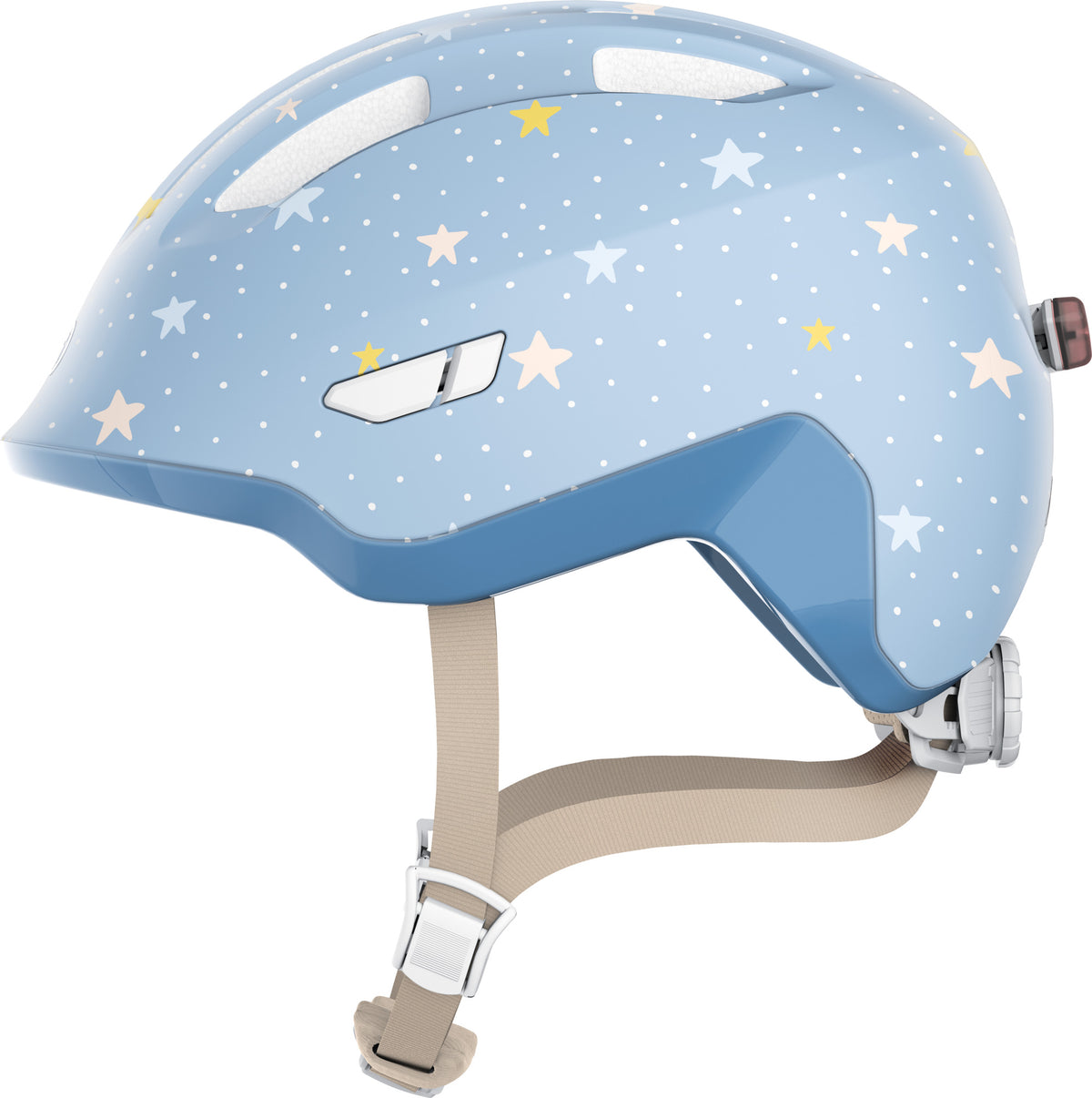 Abus helm smiley 3.0 fl ace led pure bluestars m 50-55cm