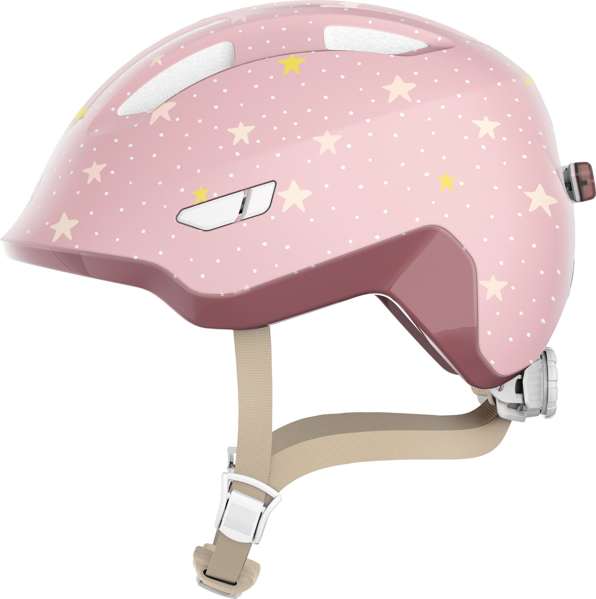 Abus helm smiley 3.0 fl ace led pure rosestars s 45-50cm