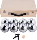 Engelhart metalen jeu de boules - 8 ballen in houten kist - luxe set - pétanque - boules - metalen ballen - geschikt voor elke jeu de boules baan - longfield