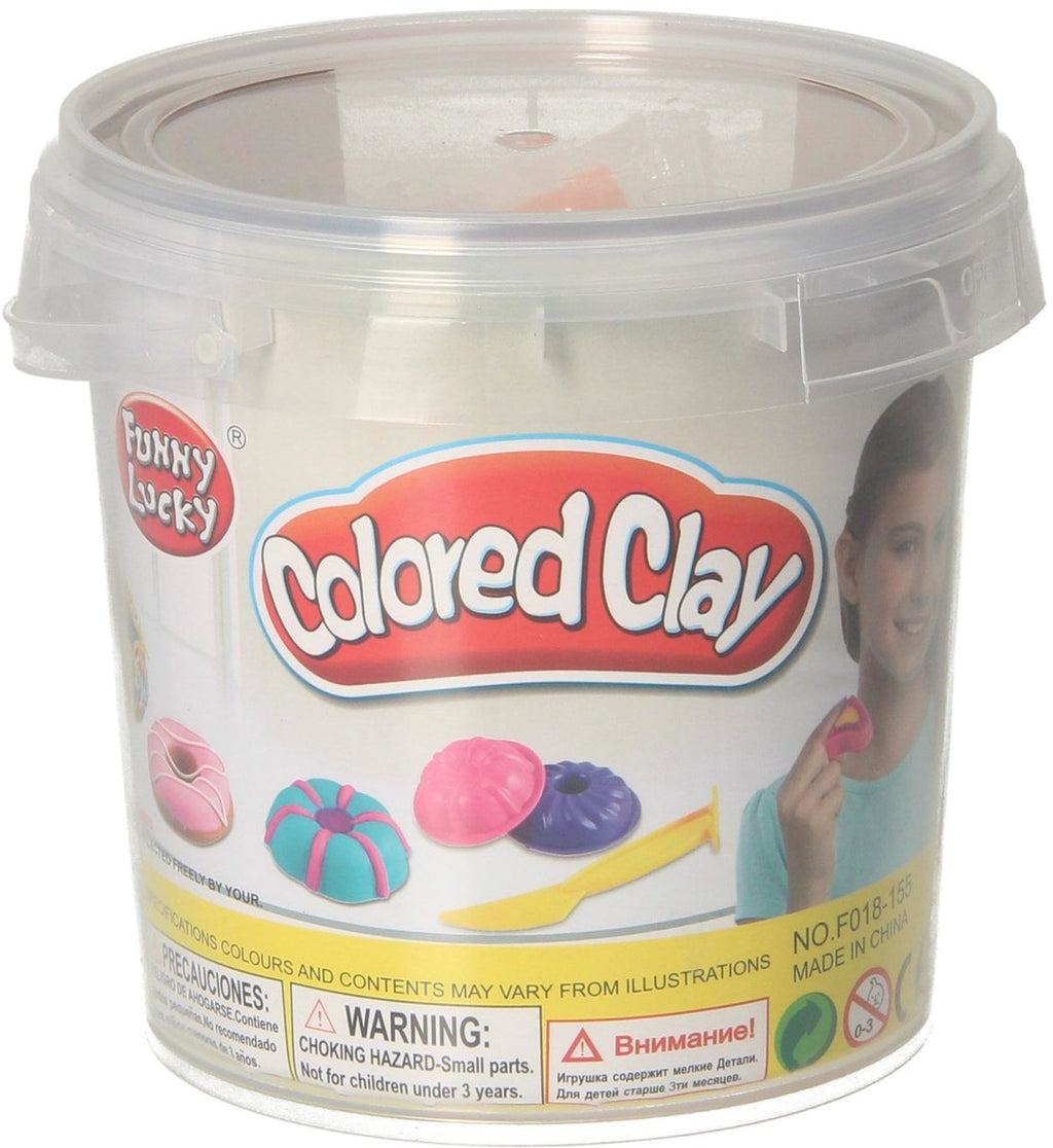 Lobbes Speelgoed- Lobbes SpeelgoedLobbes kleiset donuts maken - kleurrijke klei opbergbox 12 kleuren.