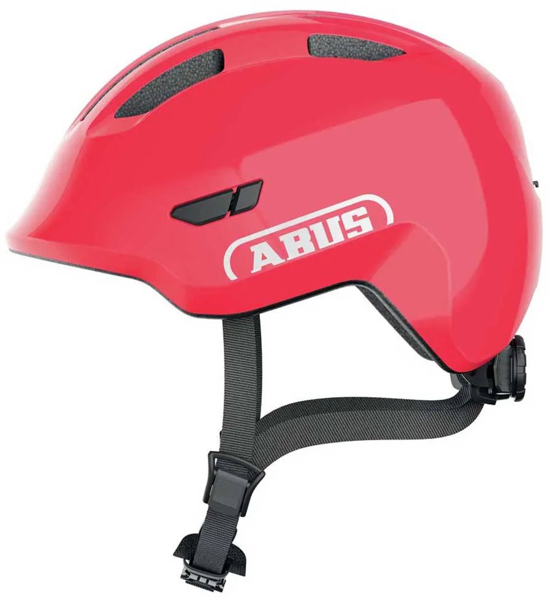 ABUS - ABUS Fietshelm smiley 3.0 shiny red s - 45-50 cm - rood - geschikt voor gebruik op kinderfietsen - 220 g